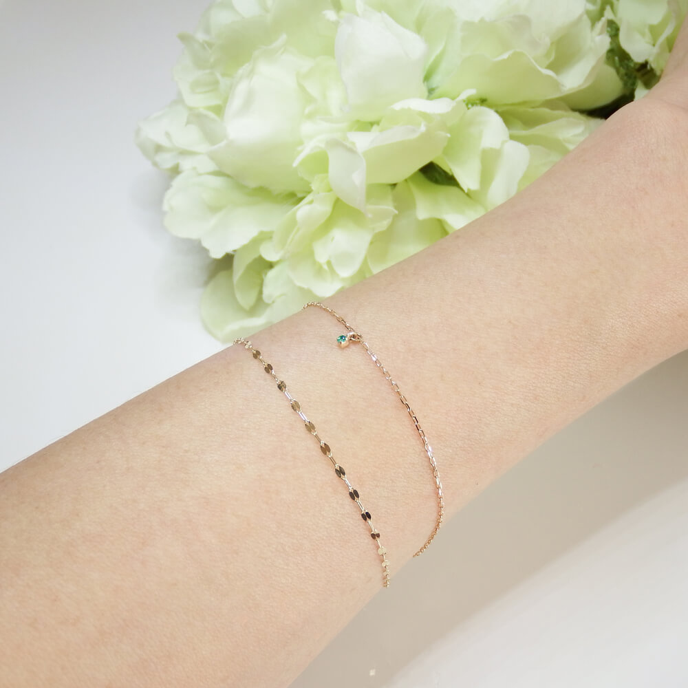 2連ブレスレットエメラルド