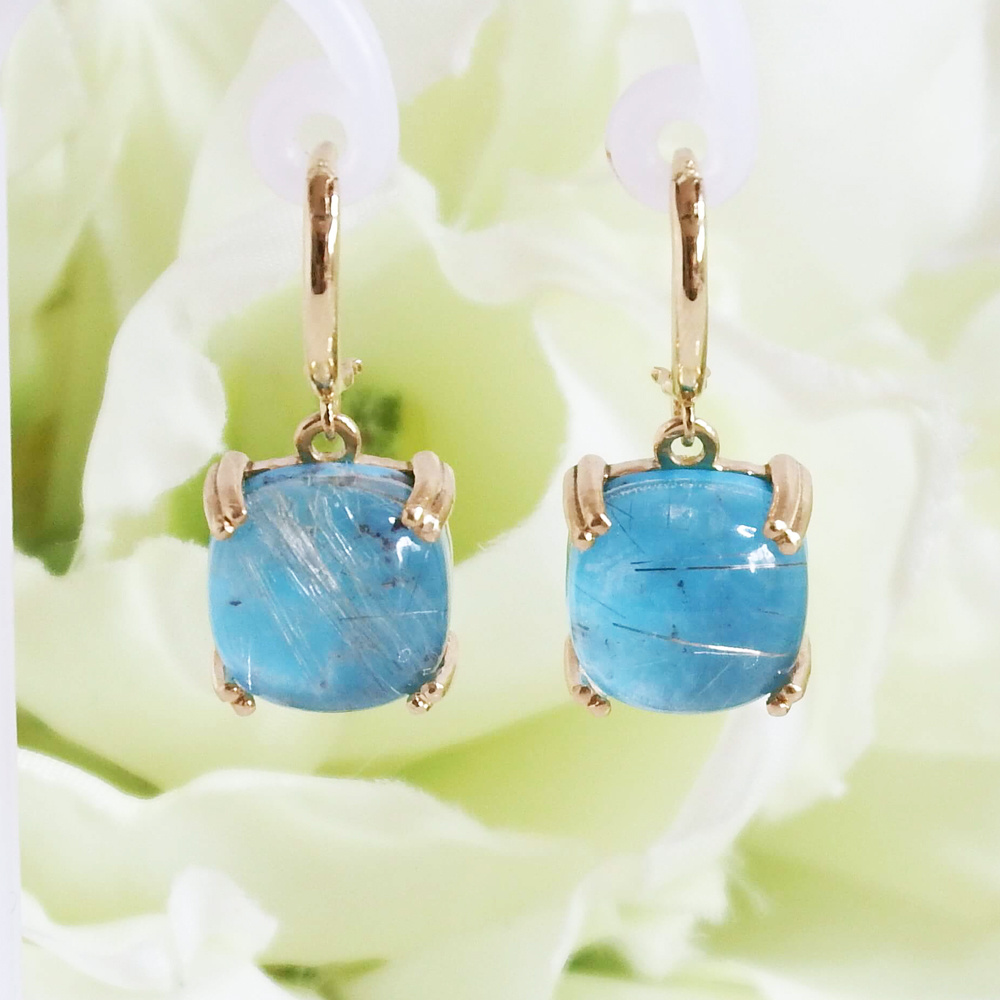 ルチルクォーツとターコイズ