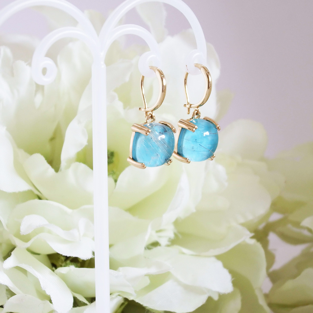 ルチルクォーツとターコイズ