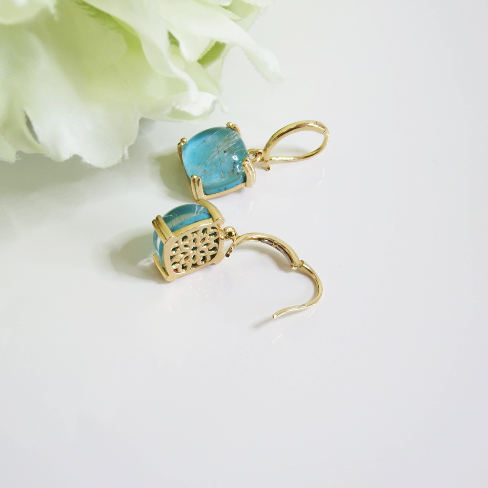 ルチルクォーツとターコイズ