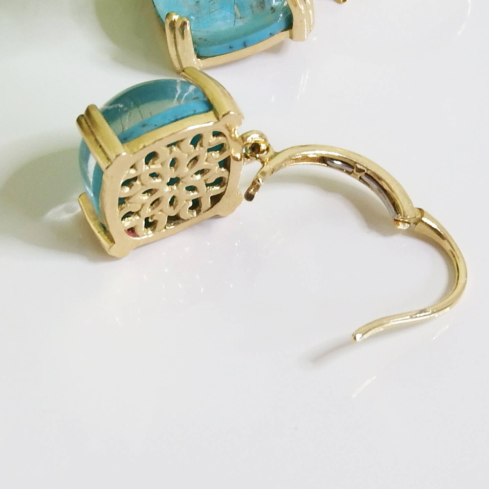 ルチルクォーツとターコイズ