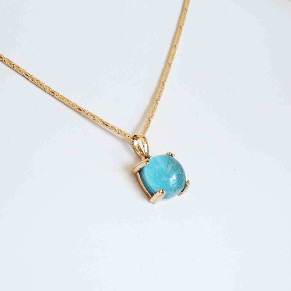 ルチルクォーツとターコイズ