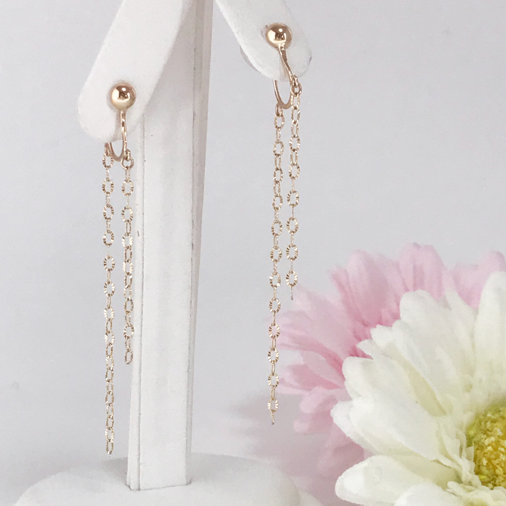 ダブルチェーンイヤリング