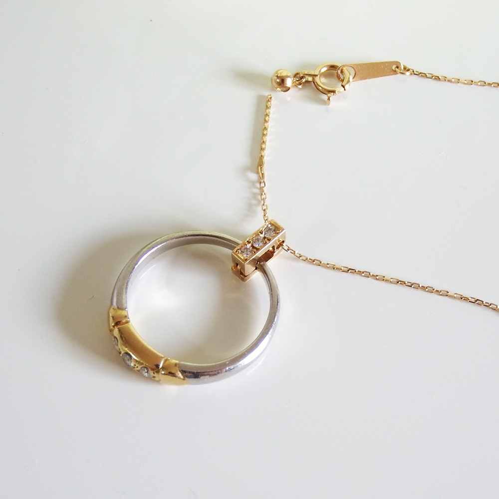 ダイヤリングホルダーネックレス