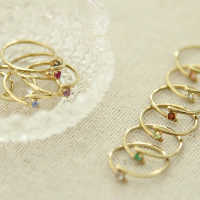 誕生石ピンキーリング